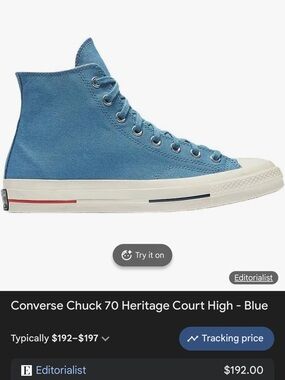 LIMITED EDITION Converse Chuck 70 Court High in Blue - Like New Men’s 7.5